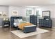 Homelegance® Sloane Navy Blue Twin Bookcase Platform Bed-0