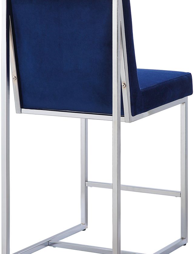 Mazin Furniture Amorra Chrome/Navy Counter-Height Chair-2