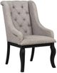 Coaster® Phelps 2-Piece Distressed Noir/Tan Upholstered Dining Arm Chair Set-3