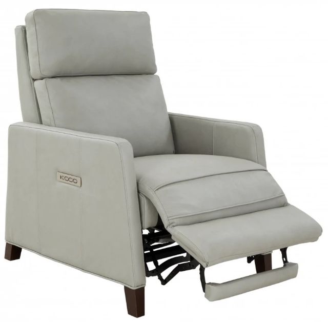 BarcaLounger® James Corbett Chromium Leather Power Recliner-1