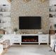 Legends Home Real Cozy Sonoma Jasmine White 98" Fireplace Console-1
