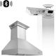 ZLINE 30" Stainless Steel Wall Mounted Range Hood with CrownSound® Bluetooth Speakers-4