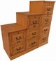 TEI Harvest Brown 3-Drawer File Cabinet-1