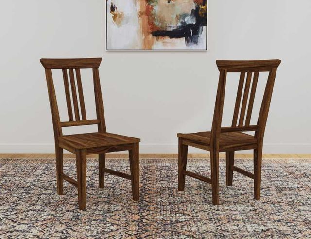A-America® Cortez Saddle Brown Slatback Dining Chair-1