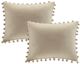 Olliix by Madison Park 3 Piece Taupe Full/Queen Leona Pom Pom Cotton Duvet Cover Set-2