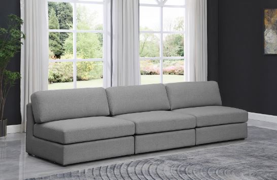Meridian Furniture Beckham Grey Modular 114" Sofa-2