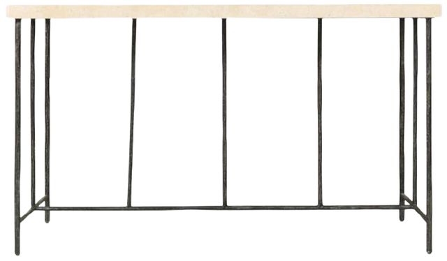 Hooker® Furniture Driftwood Beige Writing Desk with Black Base-1