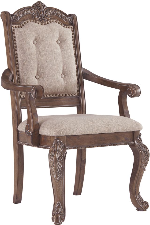 Signature Design by Ashley® Charmond 7-Piece Brown Dining Set with Arm Chairs-2