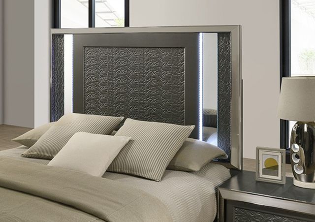 Furniture of America® Leyland Dark Gray Queen Bed-2