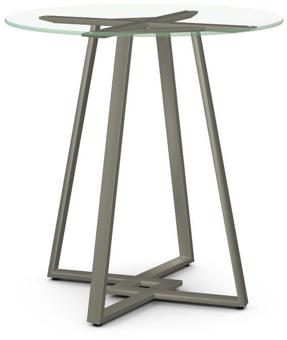 Amisco Customizable Dirk 36" Clear Glass Counter Height Table-0