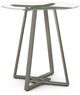 Amisco Customizable Dirk 36" Clear Glass Counter Height Table-0