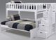 Night & Day Furniture™ Peppermint White Twin/Full Stair Bunk Bed-0