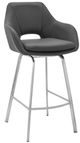 Armen Living Aura Gray 26" Swivel Counter Stool-0