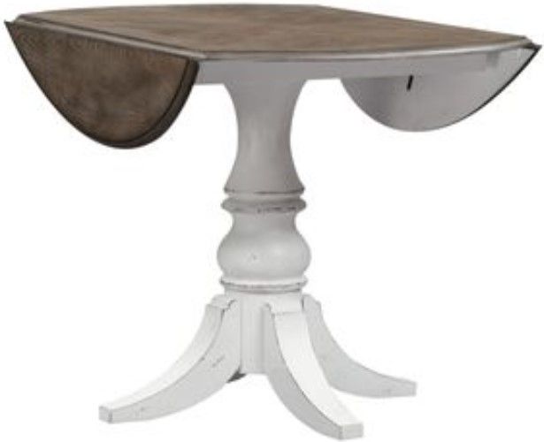 Liberty Furniture Magnolia Manor 5-Piece Antique White/Weathered Bark Dining Set-4