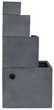 A & B Home Earthy Gray 4-Tier Block Outdoor Water Fountain-3