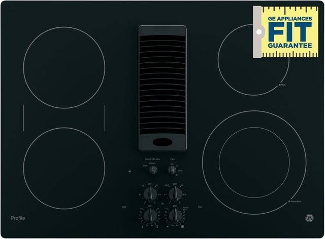 GE Profile™ 30" Black Electric Cooktop-3