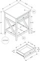 Monarch Specialties Inc. Black Veneer 2-Tier Storage End Table-1