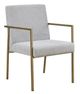 VIG Furniture Modrest Pettit Modrest Burnham Gold/Light Gray Dining Table-0