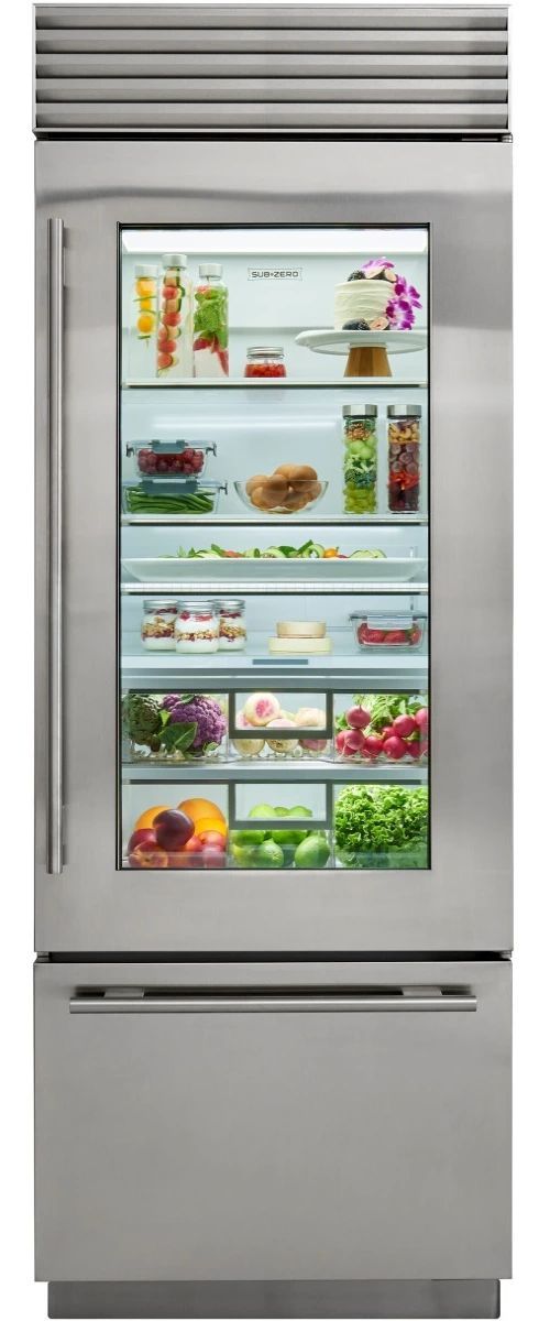 Sub-Zero® Classic Series 30" 17 Cu. Ft. Stainless Steel Built-In Bottom Freezer Refrigerator-2