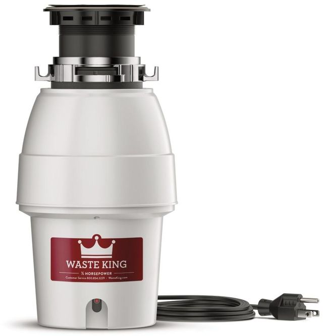 Waste King® 0.5 HP Continuous Feed White Garbage Disposal-0