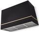 AGA Loge 48" Matte Black Wall Mounted Range Hood  with Brushed Brass Trim-0