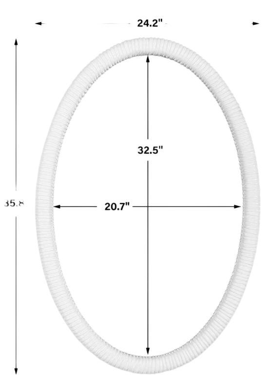 Uttermost® Bali Matte White Ribbed Oval Mirror-3