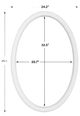 Uttermost® Bali Matte White Ribbed Oval Mirror-3