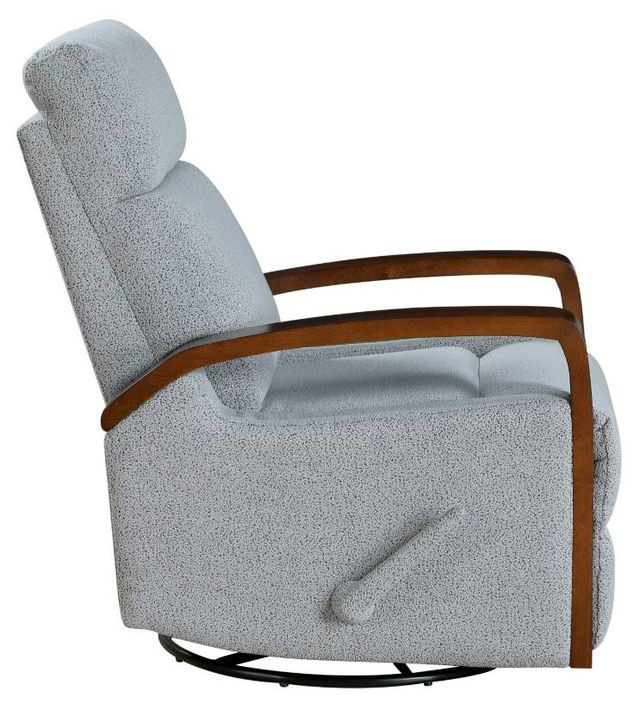 Homelegance® Margerie Gray Manual Swivel Glider Reclining Chair-3