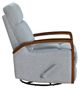 Homelegance® Margerie Gray Manual Swivel Glider Reclining Chair-3