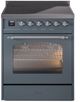Ilve® Nostalgie II Series 30" Blue Grey Pro Style Induction Range-0