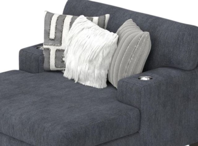 Corinthian Furniture Mercury Asphalt Chaise-1