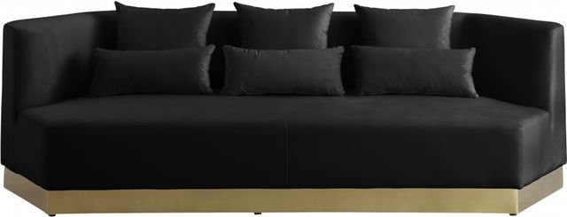 Meridian Furniture Marquis Black Velvet Sofa-1