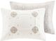 Olliix by Madison Park Ivory Full/Queen Malia 6 Piece Embroidered Cotton Reversible Comforter Set-1