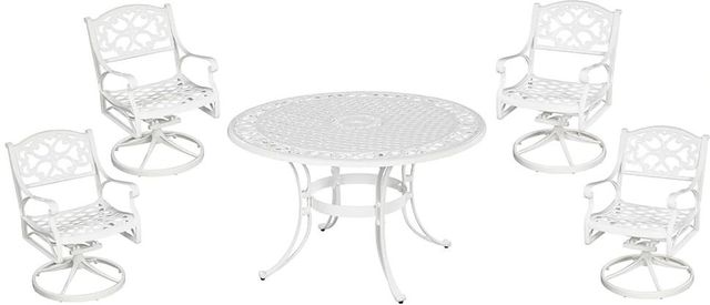 homestyles® Sanibel 5-Piece White Outdoor Dining Set-0