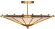 Currey & Company Gold/White Epoch Semi-Flush Mount-2