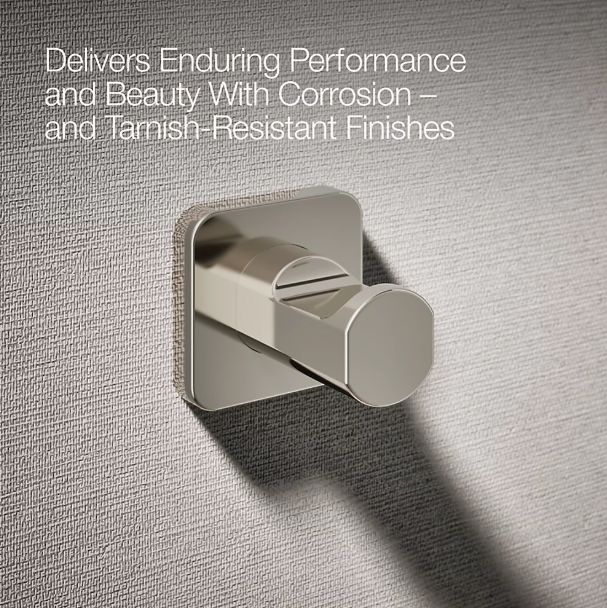 KOHLER® Parallel® Vibrant Polished Nickel Robe hook-4