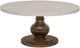 International Furniture Direct Lumiere Gray with Matte Acrylic Top Pedestal Dining Table with Brown Base-0