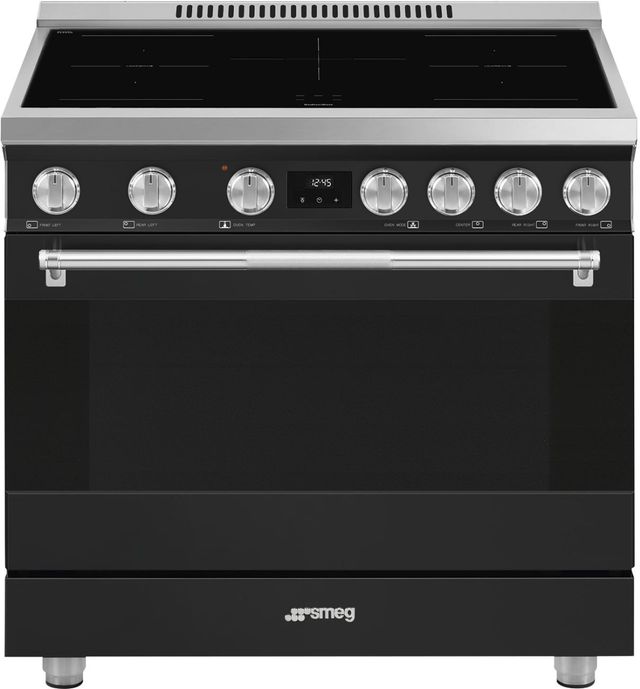 Smeg Professional 36" Matte Black Pro Style Induction Range-0