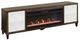 Martin Furniture Stellar Dark Brown/White 81" Fireplace TV Stand-0