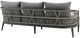 Armen Living Zella Gray/Light Gray Rope/Metal Outdoor Sofa with Cushions-2