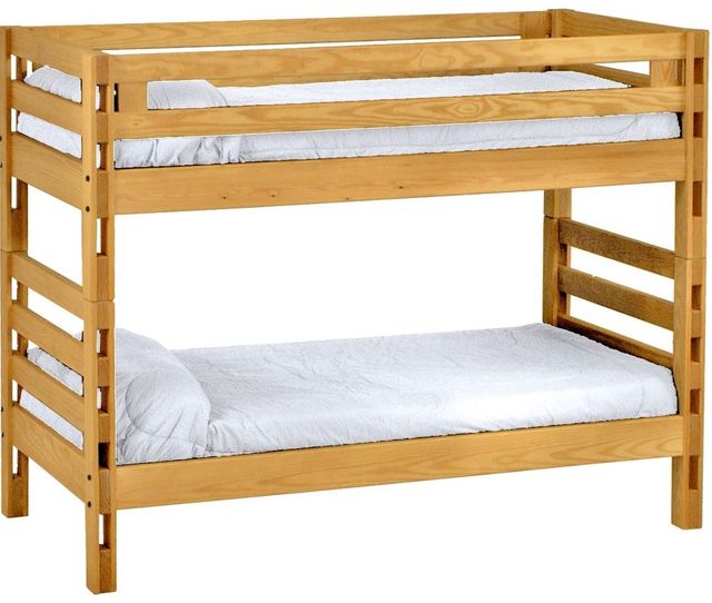 Crate Designs™ Furniture Twin/Twin Ladder End Bunk Bed-0