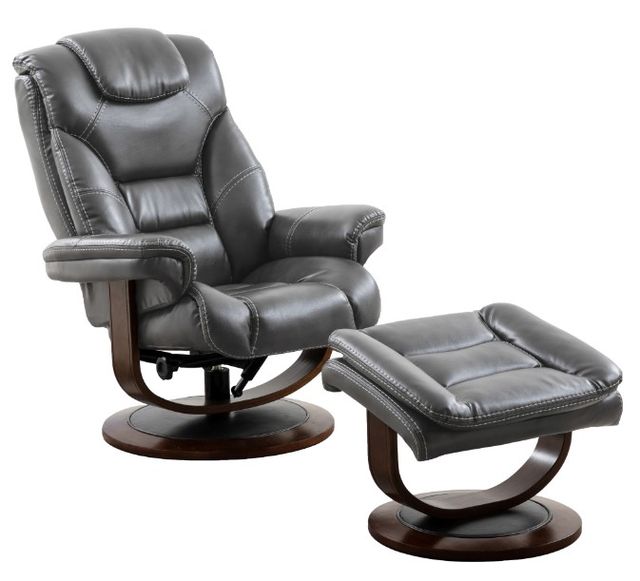Parker House® Monarch 2-Piece Flint Reclining Swivel Chair and Ottoman Set-0