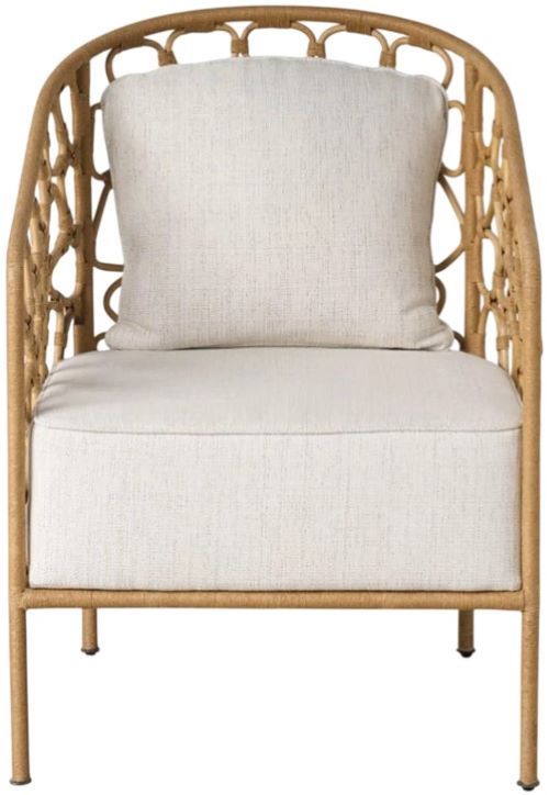 Universal Explore Home™ Oasis Coastal Living Home Natural/Nomad Snow Pebble Accent Chair-1