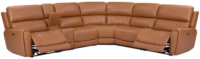 Parker House® Hancock 6-Piece Apple Cider Power Reclining L-Shape Sectional with Power Headrest and Lumbar-1