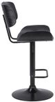 Armen Living Brooklyn Black Adjustable Swivel Bar Stool-2