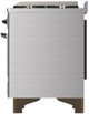Ilve® Majestic III 36'' Stainless Steel Freestanding Dual Fuel Liquid Propane Range with Triple Glass Door and Burnished Trim-3