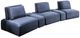 Furniture of America® Stavanger Blue Curved 3-Seater-0