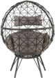 ACME Furniture Aeven Black/Light Gray Metal/Wicker Outdoor Patio Lounge Chair-5