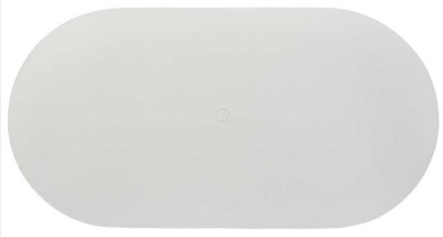 Signature Design by Ashley® Seton Creek White Oval Aluminum Outdoor Dining Table with Brown Base-3