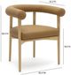 TOV Furniture Spara Cognac/Natural Vegan Leather Dining Arm Chair-2